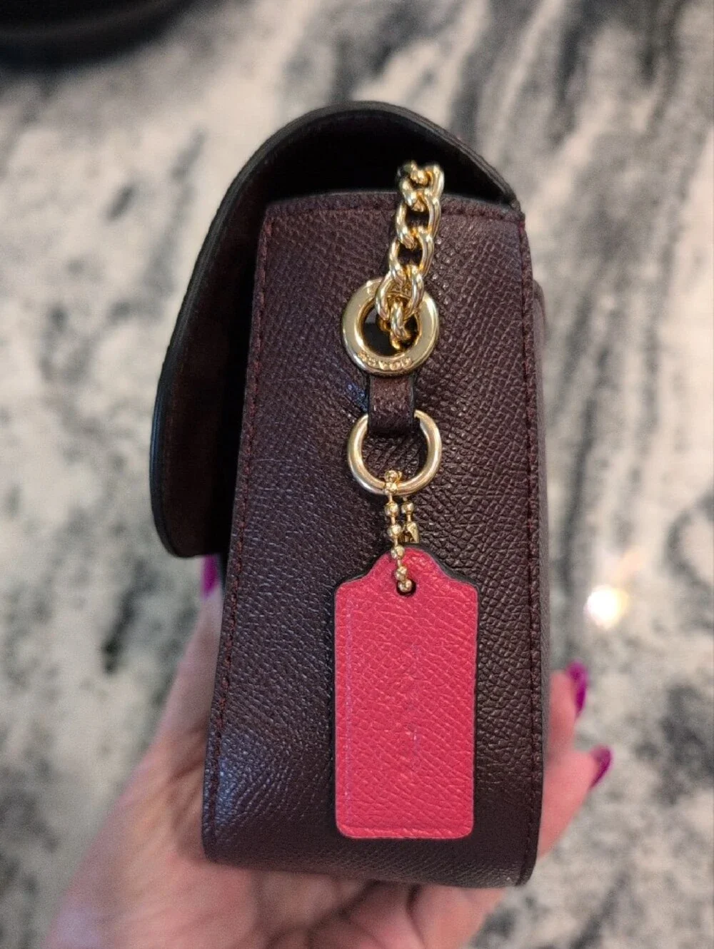 Coach Gemma Two-Toned Shoulder Crossbody Bag with Crystal Butterfly Buckle